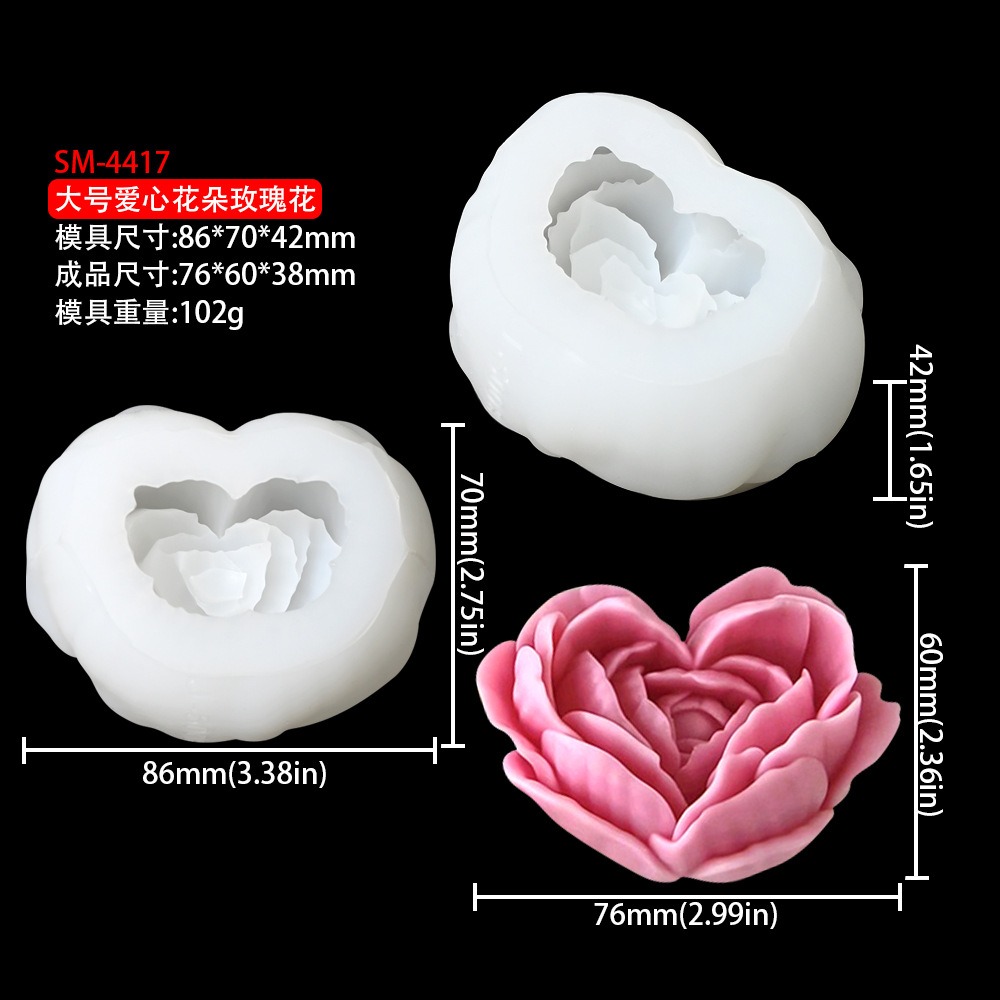 Quality Soap Making Kit - Topkwaliteit extra grote 3D bloemkaars siliconen