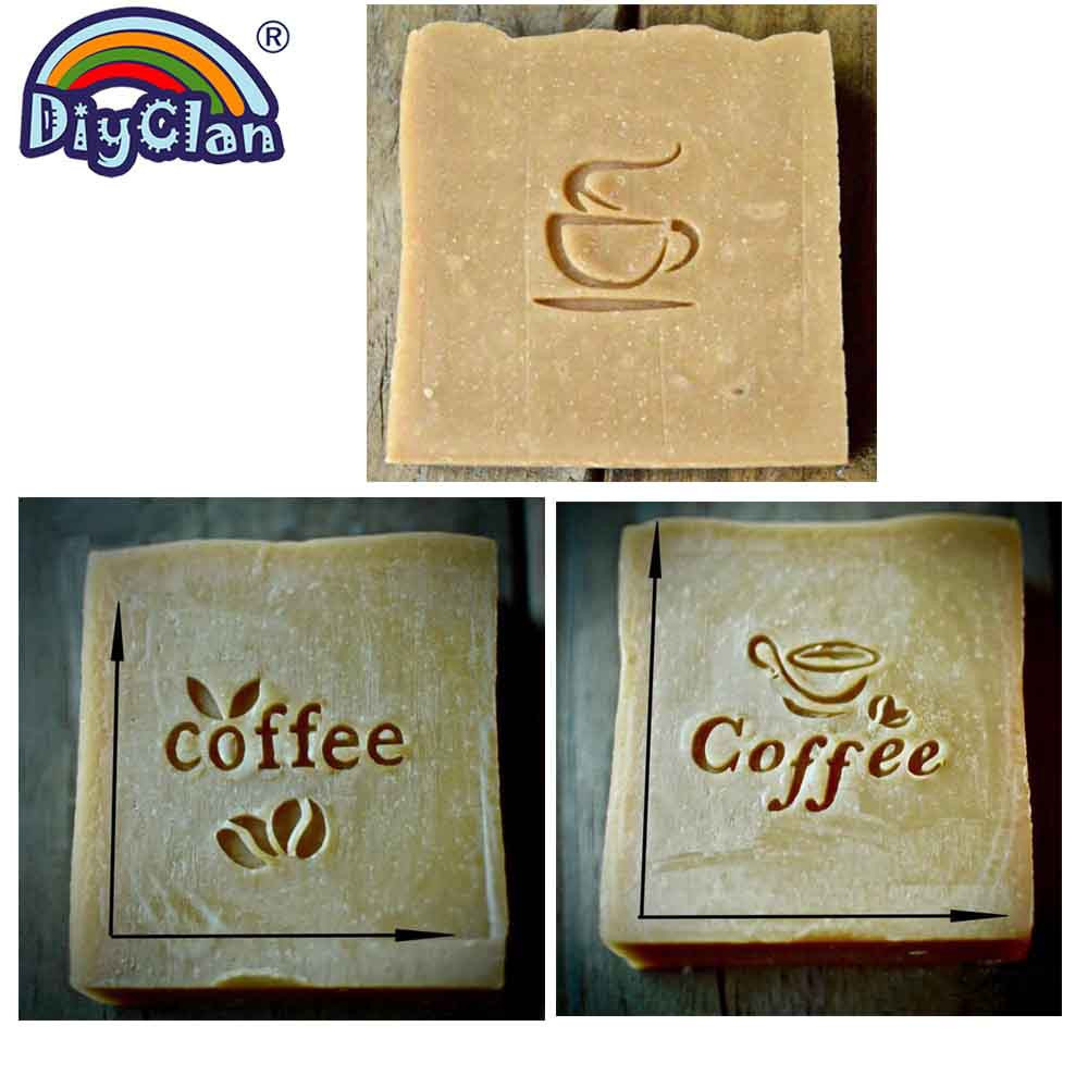 Soap Stamp Custom - Koffieboon Patroon Handgemaakte Zeep Stempel Koffiekopje
