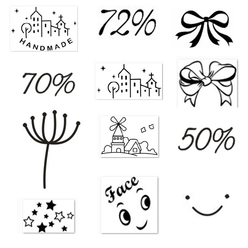 Soap Stamp Custom - Transparante handgemaakte zeepstempel, planten, boom, maan,
