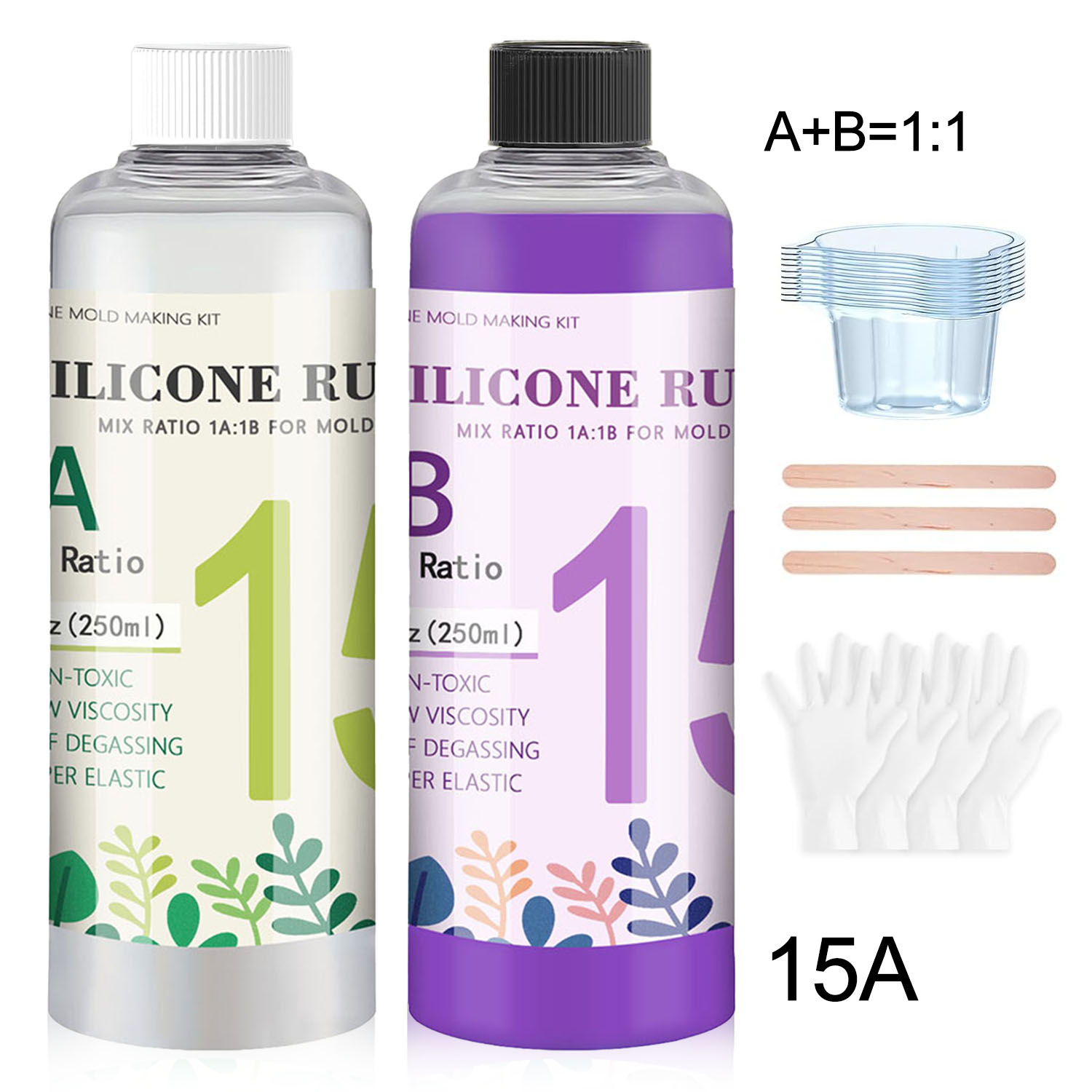 Paarse vloeibare siliconenrubb - Soap Making Ratios recensie en prijs