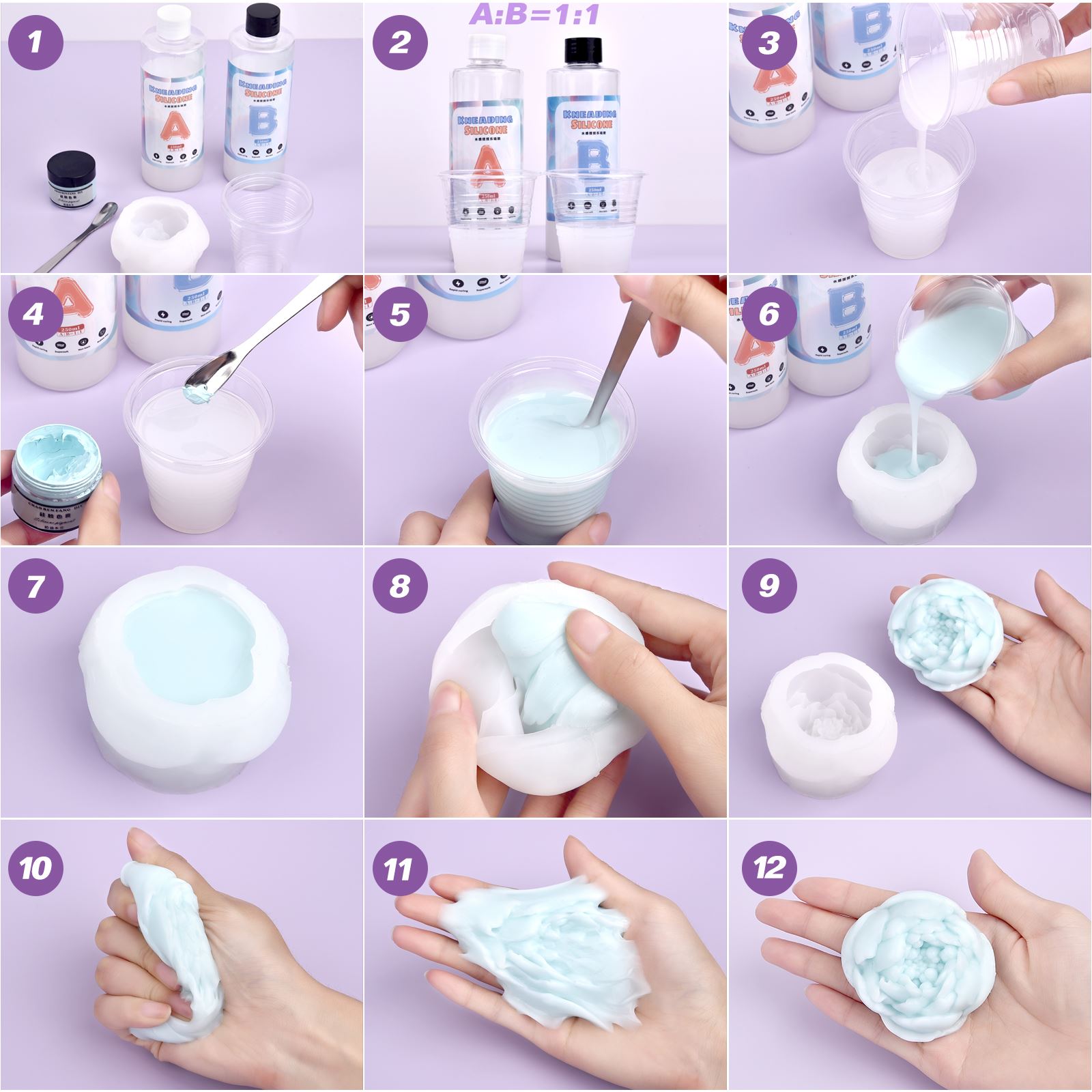 1:1 AB Decompressie Kneden Sil - Soap Making Kit For Beginners recensie en prijs
